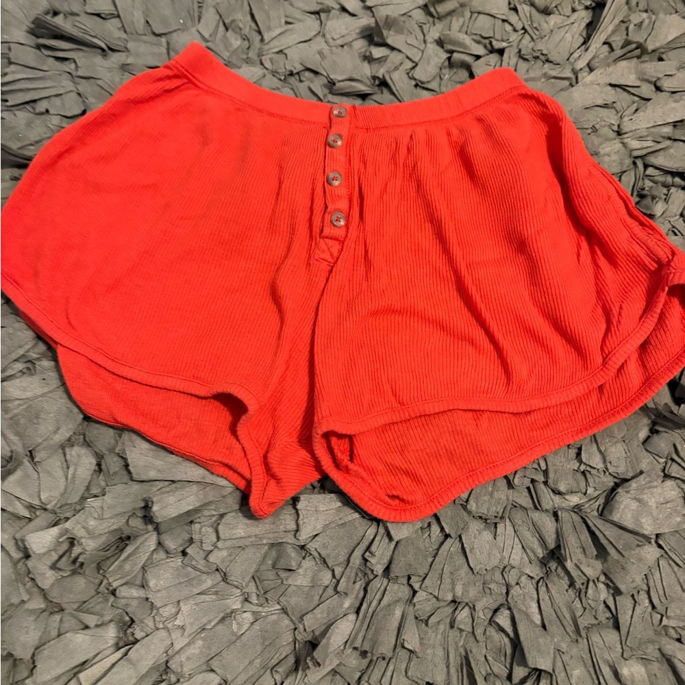 Madewell High Waist Red Shorts